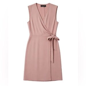 Evan Picone Blush Sleeveless Wrap Dress